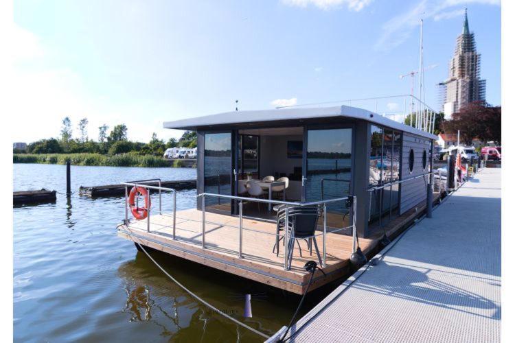 Hausboot Fjord Aries Mit Dachterrasse In Schleswig Hotel Luaran gambar